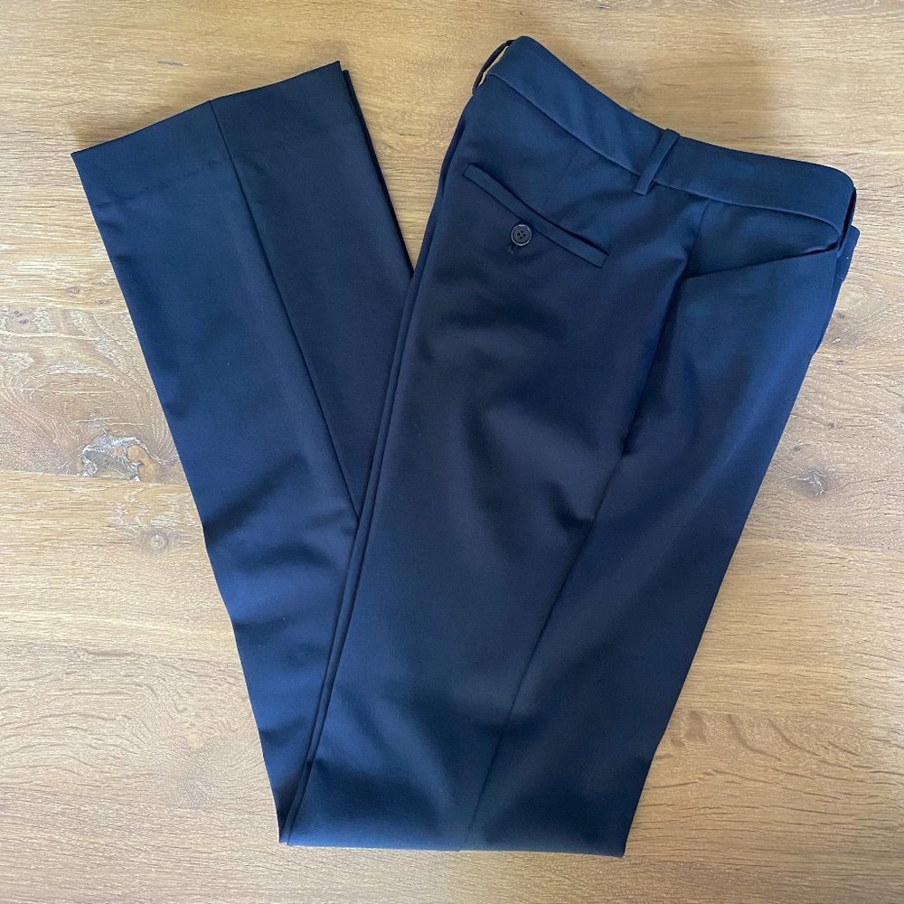Theory Stretch Suit Wool Trousers - Navy 0